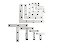 Soportes de ángulo en forma de T Soporte de ángulo acero inoxidable en forma LT, Conector muebles, soporte esquina, junta tablero madera, reparación placa fijación, 10/20 Uds(Yellow)
