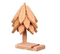 Soportes de Árbol para Platos - Base de Madera Antideslizante y Aislante - Alfombrilla Térmica con Diseño de Soporte para Teléfono - para Platos Calientes Cuencos Mesa Cocina Cocinar Comer Hogar