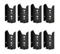 Soportes de barandilla de cubierta de 2 x 4 para postes de madera construidos con acero de 1,2 mm para proyectos de valla al aire libre con diseño de ajuste seguro (8 piezas)