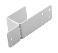 Soportes de barra de seguridad para puerta de 2 x 4, patrón de hogar con barricada de acero resistente, juego de defensa en forma de U hacia adentro compatible con exterior para Ope (blanco)