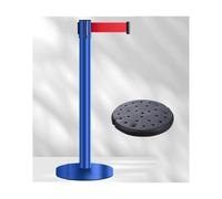 Soportes de barrera retráctiles para control de multitudes, línea de cola, seguridad pública, cinturón de 10 pies, blanco, paquete de 2