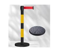 Soportes de barrera retráctiles para control de multitudes, línea de cola, seguridad pública, cinturón de 10 pies, blanco, paquete de 2
