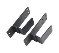 Soportes de barricada de puerta de 2 x 4 para una mejor defensa del hogar, soportes de acero robustos para cualquier tipo de puerta (negro)