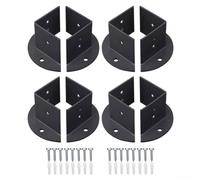 Soportes de base de poste ajustables para postes de 2 x 2, 4 x 4, 6 x 6 pulgadas, cubierta, pérgola, valla y barandilla de porche en suelos de hormigón o madera (8 piezas)