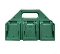 Soportes de batería de litio de 18 V para herramientas de mano, soportes de almacenamiento portátiles de ABS con compartimentos organizados, accesorio verde oscuro para el orden del taller (verde