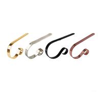 Soportes de calcetín de Navidad para manto, soportes de metal ajustables para chimenea, construcción de manto para un agarre seguro de medias y decoraciones (oro rosa)