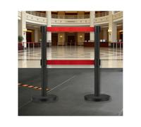 Soportes de cinturón retráctiles, barreras de control de multitudes de 10 pies para líneas de cola, eventos, seguridad pública