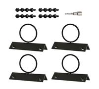 Soportes de cuerda de anillo de caída, soporte de valla de cuerda, fácil instalación, colgador de pared resistente para jardines, cubiertas, barandillas, escaleras