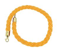 Soportes de cuerda de cáñamo trenzado de alto rendimiento con ganchos dorados de 1,5 m para control de multitudes en restaurantes, hoteles, cines, y elegante solución de barrera