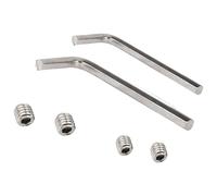 Soportes de ducha con 4 tornillos superiores para una instalación segura | Juego de base de tubo de ducha de acero inoxidable con 2 herramientas y 4 tornillos para una instalación segura y una