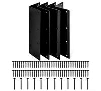 Soportes de esquina de cama de jardín para construir camas elevadas de 20-24 pulgadas de alto, conectores de acero al carbono con tornillos (4 piezas)