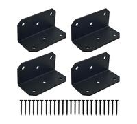 Soportes de esquina de grado industrial, construcción de acero grueso, agujeros de montaje para mejorar la estabilidad estructural, soportes de fijación de esquina para interiores y exteriores