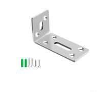Soportes de esquina en L, código ajustable de 90 grados, soporte de ángulo ranurado para muebles, soporte de estante de muebles, conector de placa de metal reforzado de esquina (40 x 80 x 35)