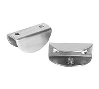 Soportes de Estante de Abrazadera de Vidrio, Soporte de Soportes de Clip de Vidrio de Acero Inoxidable Cepillado, Herramienta de fijación de Panel 6 Piezas, Grosor de Panel Adaptable 12-14 mm