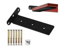 Soportes de estante de carga pesada, Soportes de estante negros - Soporte de esquina de metal | Soportes en L decorativos para estantes resistentes, negro rústico, soporte invisible para el hogar y la