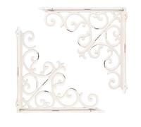 Soportes de estante de hierro fundido, 2 soportes de pared de estilo antiguo con tornillos para estantes flotantes, soportes de estante de diseño Art Deco