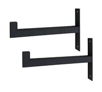 Soportes de Estante de Metal Negro Soportes para Baldas de Resistente en Forma de T 2 Piezas Soporte Flotante Industrial de Montaje en Pared, para Dormitorio Cocina (200mm/7.9in)