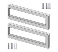 Soportes de Estante de Plata Resistente Soportes para Baldas de Decoración Industrial de 2 Piezas Soporte de Pared de Hierro, para Balcón Dormitorio Cocina