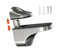 Soportes de estante de vidrio,Abrazadera de ajustable - Soporte de Reemplazo Soporte de abrazadera - 2.2x1.34in Zinc Aleación Titular de Estante, Ajustable Panel Clifor Hardware Soporte Madera