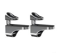 Soportes de estante de vidrio con ajuste ajustable para vidrio de 3 mm y 18 mm, soportes de aleación de zinc cromado pulido diseñados para un fuerte apoyo y aspecto elegante