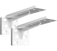 Soportes de estante resistentes, soporte de estante de pared de metal para ahorrar espacio, soportes en L fáciles de instalar con tornillos, 300 x 80 mm