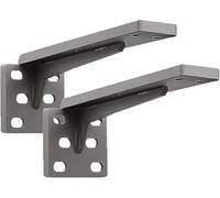 Soportes de estante resistentes, soporte de estante de pared de metal para ahorrar espacio, soportes en L fáciles de instalar con tornillos, 300 x 80 mm