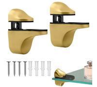 Soportes De Estantes De - Soporte Flotante De Aleación De Zinc, Estantes De Vidrio Para Montaje | Mintegne De Soporte Ajustable, Clip De Fijación Pesada | Penetración De Metal Fuerte Para Cámara