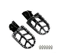Soportes de estribera de aleación de aluminio, dientes de acero endurecido extraíbles, diseño ligero para bicicletas eléctricas Sur-Ron Light Bees X/S (negro)