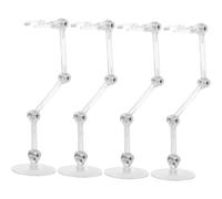 Soportes de exhibición de figuras de acción ajustables, 4 piezas para coleccionistas, diseño de base plana fácil de usar