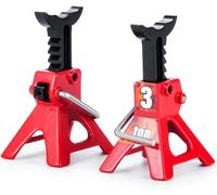 Soportes de gato ajustables de metal realista a escala 1/24 para Axial SCX24 AX24 TRX4M FCX24 RC Crawler Truck Body Accessories 2 piezas - Negro