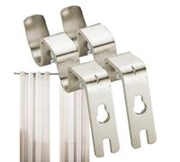 Soportes de hardware para barras de cortina, Soportes de cortina para barras de cortina | Perchas de cortina Soportes de cortina - Hardware Drape Vintage Soportes de montaje doble, Ganchos de varilla