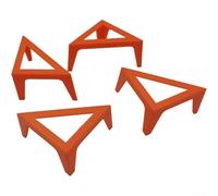 Soportes de lona de plástico, paquete de 4 soportes de plástico para verter arte acrílico, elevadores de mesa estables para paneles pequeños, 100 mm (naranja)