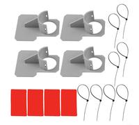 Soportes de manguera de piscina para piscinas sobre el suelo, abrazaderas de manguera de plástico montadas en la pared de 4 piezas con bridas para cables, ajuste de 1.25 pulgadas de diámetro, seguro y