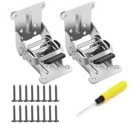 Soportes de mesa plegables resistentes con bisagras autobloqueantes (2 x plateadas)