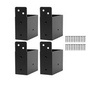 Soportes de metal de alta resistencia, soportes de calibre pesado para aplicaciones de madera seca de 2 x 4 en proyectos de construcción de patio, resistente a la intemperie, juego de fundamentos de