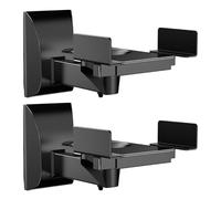 Soportes de montaje de altavoces - Altavoces de pared, kit de montaje de audio fuerte | 2 x altavoces inclinables y giratorios brazos de pared, soportes de ahorro de espacio para altavoces de