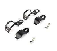 Soportes de montaje de motocicleta, Universal Moto Motocicleta Indicador de luz intermitente Luz intermitente Soporte de montaje 30-43 mm Abrazaderas de reubicación de horquilla Negro HNH