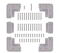 Soportes de montaje de panel solar ABS para RV y barco, kit de montaje sin taladro con tornillos, diseño de deflector de viento, paquete de 6
