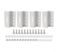 Soportes de montaje de panel solar de aluminio en forma de Z para RV barco con tornillos y tuercas, resistente a la intemperie, ligero, resistente, soporte plateado, paquete de 4