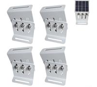 Soportes de montaje de panel solar en forma de L de aleación de aluminio para caravanas y yates, para kit de soporte fotovoltaico fotovoltaico con ajuste seguro para instalación al aire libre,