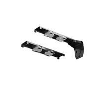 Soportes de montaje de riel de cortina para instalación de techo de pared, 20 unidades, color negro, doble código superior, accesorios de cortina resistentes, accesorios de cortina fáciles de instalar