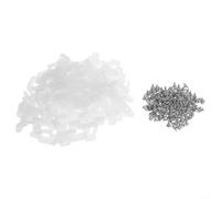 Soportes de montaje de silicona para tira de luz LED, 50 unidades con tornillos para DC12 DC24 voltios IP67 IP68 impermeable para luces de cinta LED 3528 5050 COB hasta 12 mm (10 mm)