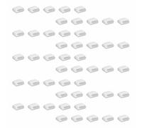 Soportes de montaje de tira de luz, clips adhesivos versátiles para cables eléctricos para cinta LED de 10 mm, gestión de oficina en casa, paquete de 50