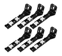 Soportes de Montaje en Techo para Riel Doble, Metal Negro, 6 Piezas | Herrajes Reforzados de Hierro, Aptos para Paredes de Yeso y Esquinas Curvas, Diseño Modular