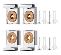 Soportes de montaje para espejo, 4 piezas, juego de clips de espejo de pared de acero inoxidable 304, modelo 052 para baño y pasillo
