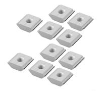 Soportes de montaje para panel solar, 10 abrazaderas de aleación de aluminio para paneles fotovoltaicos enmarcados, sistema de energía del hogar, 20 x 23,7 mm, color gris plateado