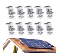 Soportes de montaje para panel solar, abrazadera de extremo de panel solar de aluminio, abrazaderas de extremo de riel para soporte de techo, soporte para caravanas, barcos, de yates
