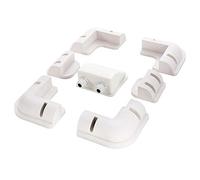 Soportes de panel solar, soportes de montaje de panel solar, soporte de esquina para marco de madera, caravanas, barcos, cobertizos, campanas, resistentes a los rayos UV, color blanco (7PC)