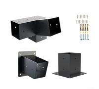 Soportes de pared inclinados multiusos para pérgola con herrajes para soporte para porche de 4 x 4 pulgadas y estructuras de madera de cenador (izquierda 15° + derecha 15°)