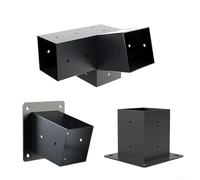 Soportes de pared inclinados multiusos para pérgola con herrajes para soporte para porche de 4 x 4 pulgadas y estructuras de madera de cenador (juego derecho de 15°)